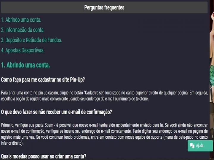 Perguntas frequentes sobre apostas e cassino Pin-Up