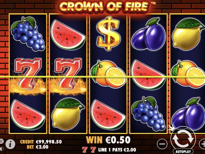 Отличительные черты слота Crown of Fire в казино Пин Ап.